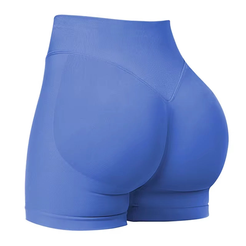 4.5''Shorts Seamless Low Ribbed Waistband Gym Shorts Scrunch Bum Yoga Shorts Booty High Stretch Running Bike Shorts
