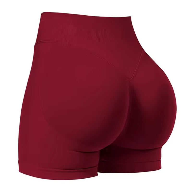 4.5''Shorts Seamless Low Ribbed Waistband Gym Shorts Scrunch Bum Yoga Shorts Booty High Stretch Running Bike Shorts