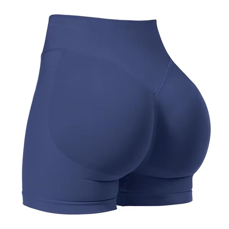 4.5''Shorts Seamless Low Ribbed Waistband Gym Shorts Scrunch Bum Yoga Shorts Booty High Stretch Running Bike Shorts