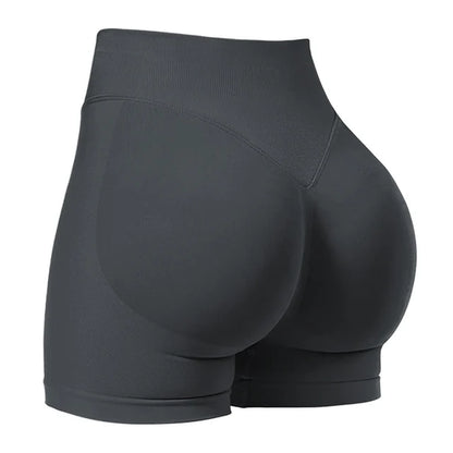 4.5''Shorts Seamless Low Ribbed Waistband Gym Shorts Scrunch Bum Yoga Shorts Booty High Stretch Running Bike Shorts